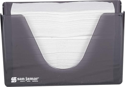 San Jamar Carlisle FoodService Products Plastic Countertop Folded Towel Dispenser, Black