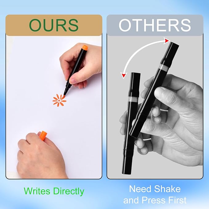 24 x Chalk Markers,Liquid Chalk Markers, Chalkboard Markers for Acrylic Fridge Calendar Board,Window, Mirror,Glass,12 Vibrant Colors, 1mm Fine Points