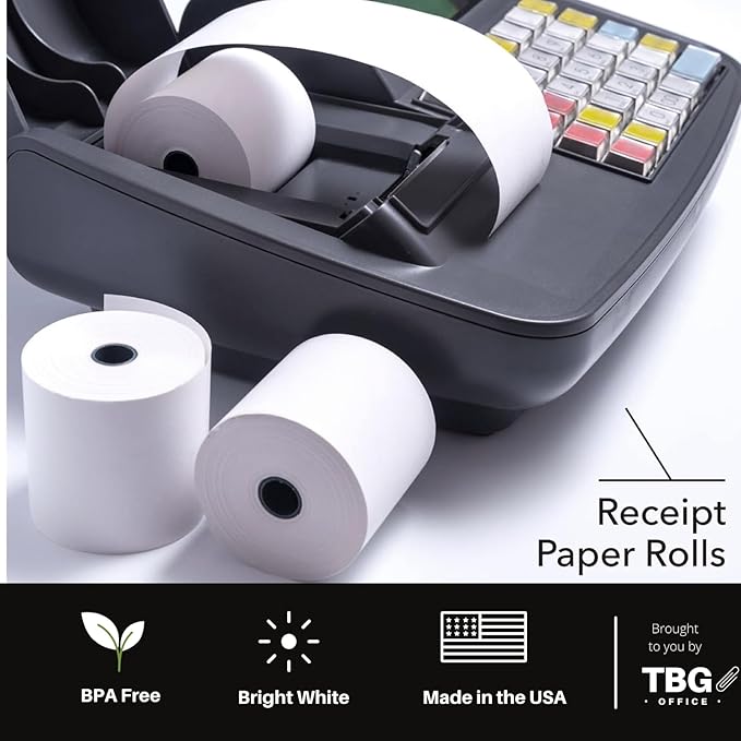 2 1/4" x 85' Thermal Paper Rolls - BPA FREE – MADE IN USA - Receipt paper rolls – Point of Sale Cash Register - Thermal printer paper - Credit Card Paper - (1 Case - 30 Rolls)