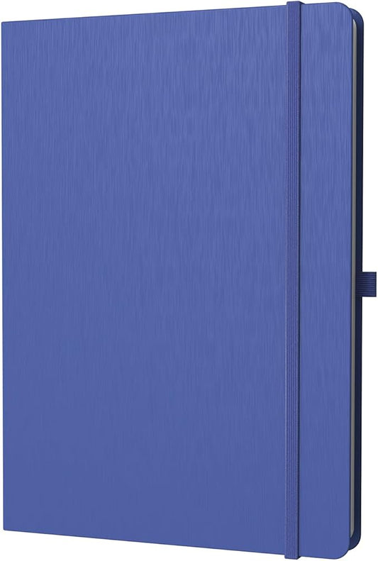 A4 Lined Journal Notebook, 8mm Ruled Notepad, Journaling for Writing, Work, School, Travel and Note Taking, Hardcover 160 Pages (80 Sheets) 8.27 x 11.6 inches (Blue)