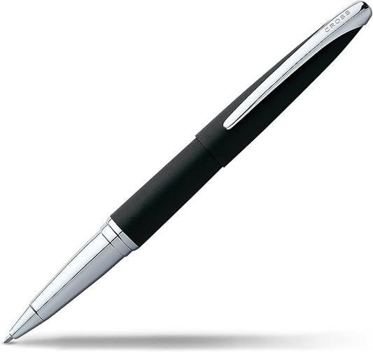 Cross ATX Refillable Rollerball Pen Presented in a Luxury Gift Box - Medium Point, Black Ink, Basalt Black