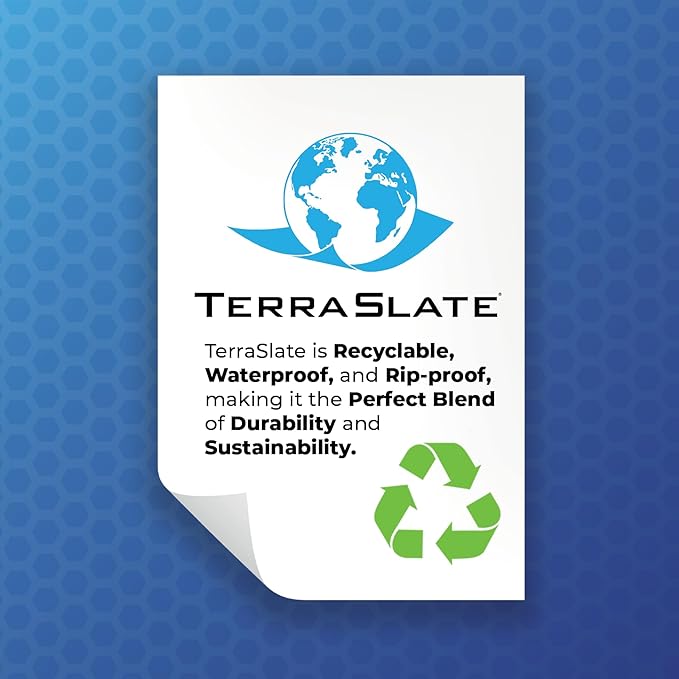 TerraSlate Copy Paper Waterproof Laser Printer, Rain Weatherproof, 5 Mil, 8.5x11-inch, 500 Sheets