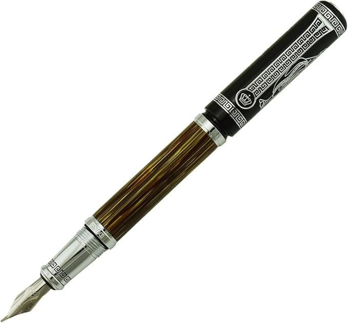 Lanxivi Duke 551 Confucius Fude Nib Fountain Pen Bent Nib Natural Bamboo Medium to Broad Art Handwriting Drawing Calligraphy Pen
