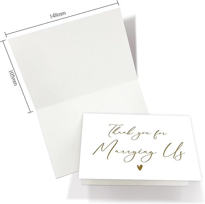 6 Pieces Wedding Day Card, Thank You for Marrying Us, Thank You Card for Officiant, Priest, Minister, Judge, Pastor Gifts.（Thank You - 6cards C）