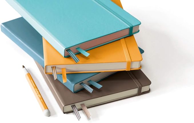 LEUCHTTURM1917 - Notebook Hardcover Medium A5-251 Numbered Pages for Writing and Journaling (Rising Sun, Dotted)