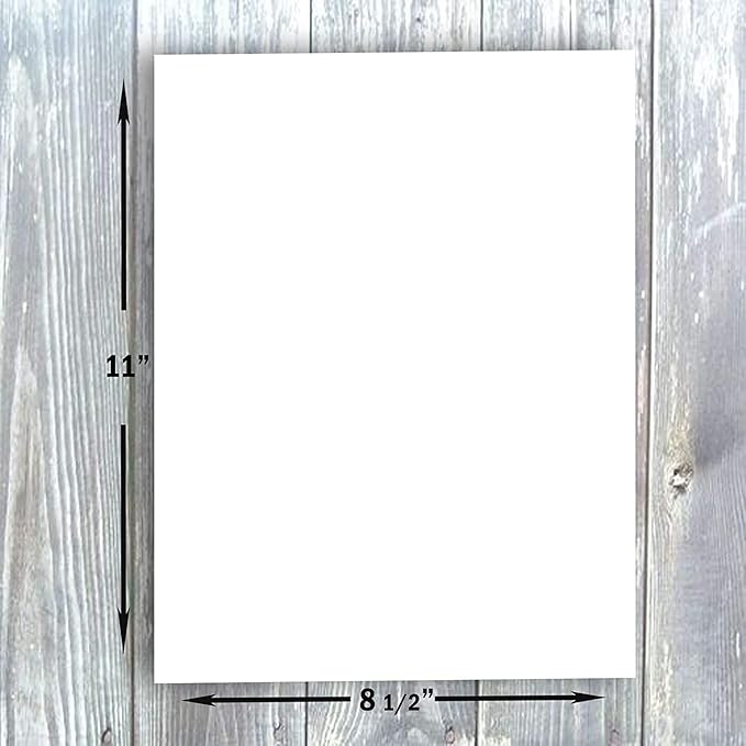 Hamilco Bright White Cardstock Scrapbook Paper Vellum 67lb cover 8.5" x 11" Card Stock 50 Pack