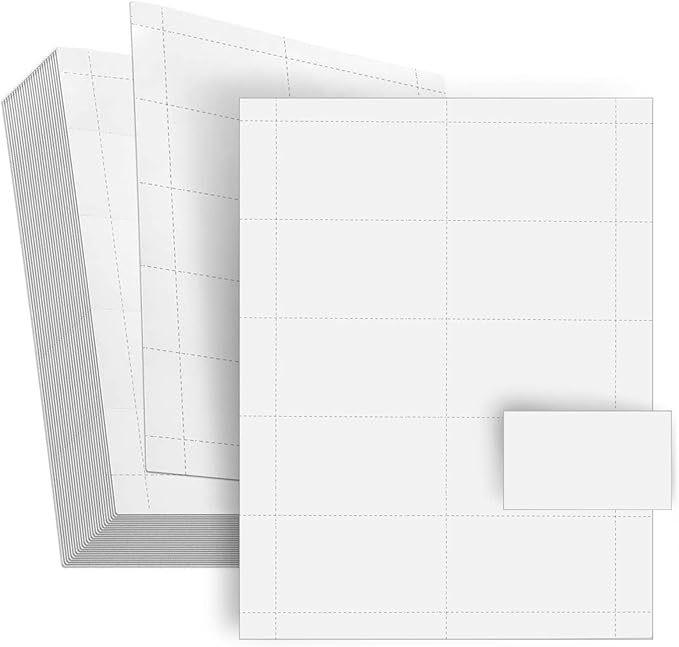 Best Paper Greetings Blank Business Card Paper for Printer, Inkjet and Laser Printable Sheets, 1000 Cards, 3.5 x 2 Inches, White - Pack of 100