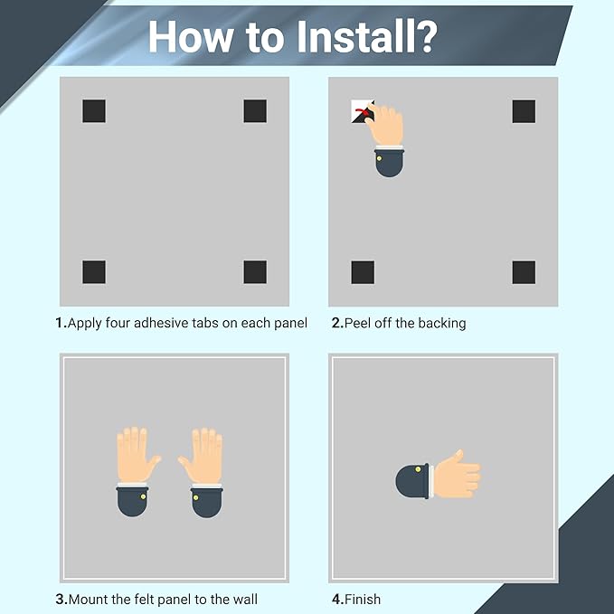 AKTOP Cork Board Bulletin Board 24"x36", 6 Pack Removable Felt Cork Board Tiles for Wall, Large Corkboard Notice Pin Board for Office, School & Home,24 Safe Adhesive Tabs, 20 Push Pins, Latte