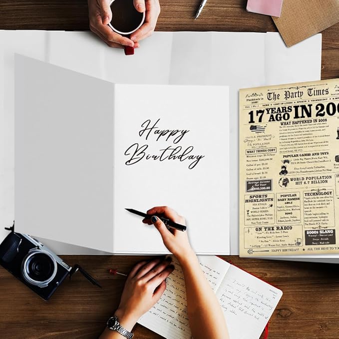 Happy 17th Birthday Gift for Girls Boys, Funny 17 Year Old Bday Greeting Card for Him Her, Unique 17th Birthday Decoration for Daughter Son