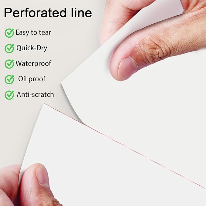 200 Sheets, Thermal Printer Paper 8.5 x 11 Inch, Folded US Letter Size, Suitable with Most Thermal Portable Printer, Such IOO.., Munb.., Jad.., Hpr.., Phome.., Quick-Drying, Waterproof(Keep 3 Years)