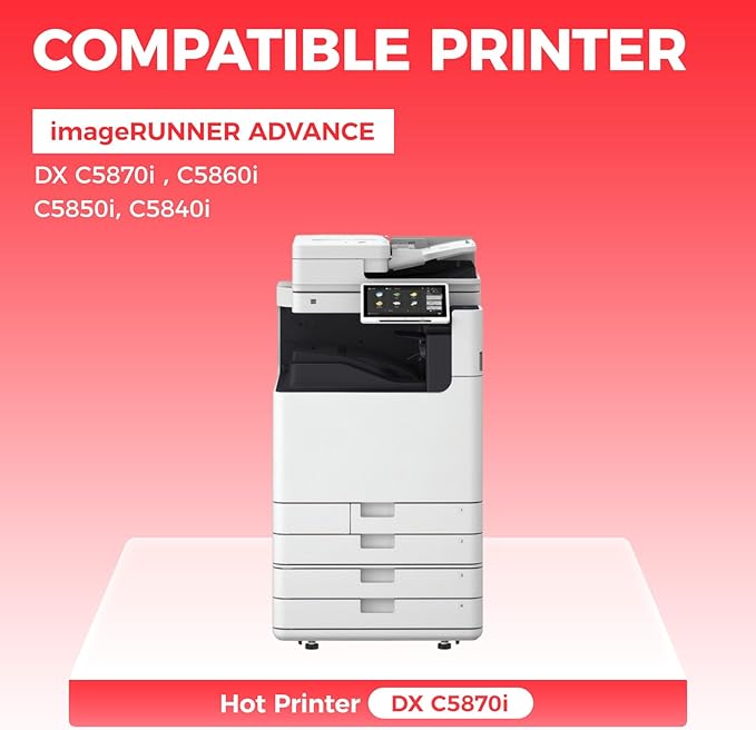 GPR-61 GPR61 Toner Cartridge Set 4-Pack with chip High Yield Replacement for Canon GPR-61 GPR61 3763C003AA for ImageRUNNER Advance DX C5840i C5850i C5860i C5870i Printer Ink Black Cyan Magenta Yellow