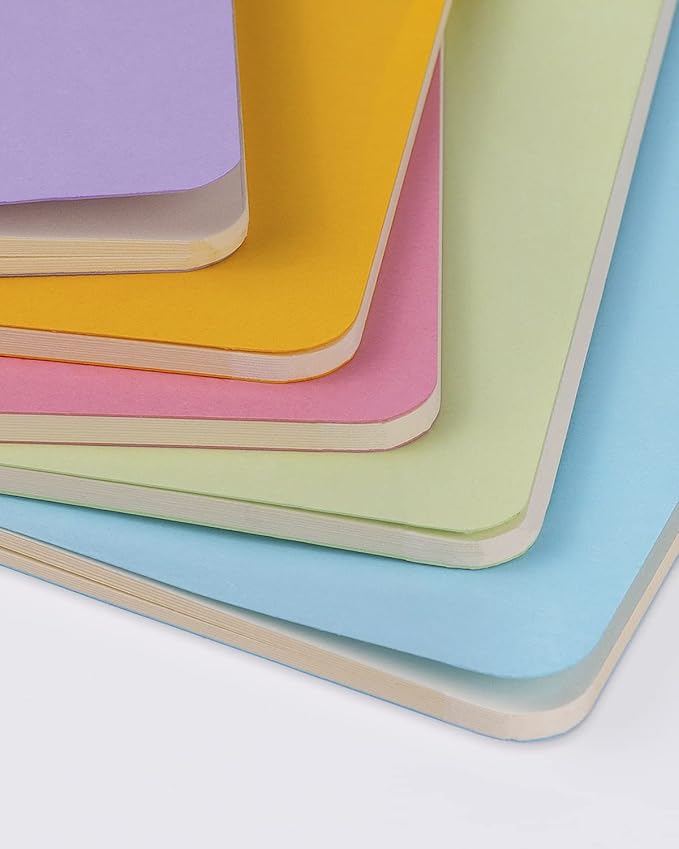 Gwybkq Small Blank Notepads Bulk 36 Pack Mini Pocket Notebooks Journal Set Colorful Cover Notebooks for Kids 3.5 x 5.5 Inches, 30 Sheets/60 Pages