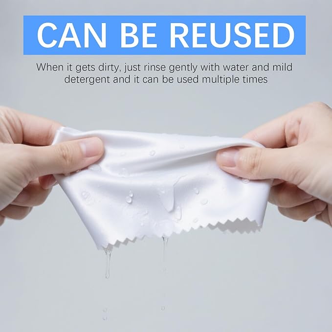 80 Pack Microfiber Cleaning Cloth for Glasses (6"x7"), Lens Cleaner Cloth Microfiber Eye Glasses Clean Cloths for Eyeglasses, Camera Lens, Sunglasses, TV Screens, Cell Phones and Laptops