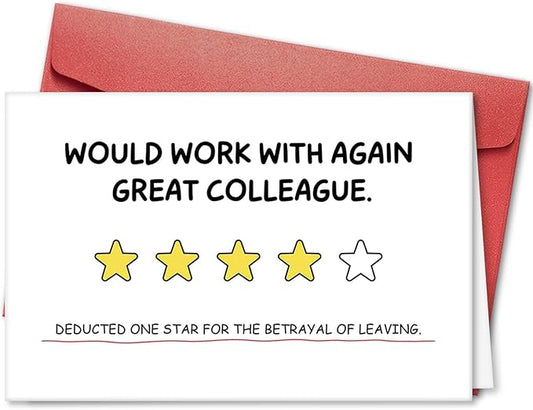 Coworker Leaving Card, Hilarious Farewell Card, Retirement/Goodbye Gift Card, New Job Congratulation Card, Good Luck Card, Starting A New Chapter Card