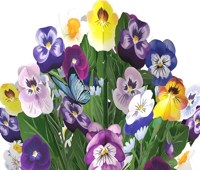 Lovepop Birthday in Bloom Pop-Up Card & Bouquet Bundle, 5" x 7" & 12" Premium display pop-up