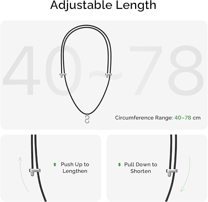 NotePin AI Voice Recorder, Voice Recorder with Adjustable Wearable Strap & Neck Strap Lanyard, Transcribe & Summarize with AI Technology, 64GB Memory