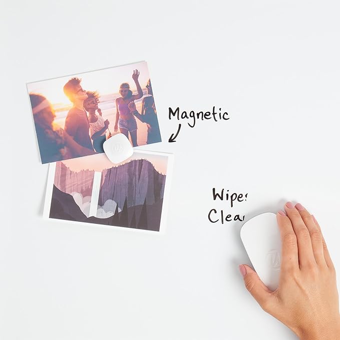 U Brands Contempo Magnetic Dry Erase Board, 8.5"x11", White Modern Frame, Includes Magnet and Marker