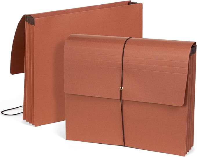 Blue Summit Accordion File Wallet with Flap and Cord Closure, Letter Size, 3.5” Expansion – 10 PackExpanding Accordion File Wallet, Letter Size, 3.5” Expansion, 10 File Wallets