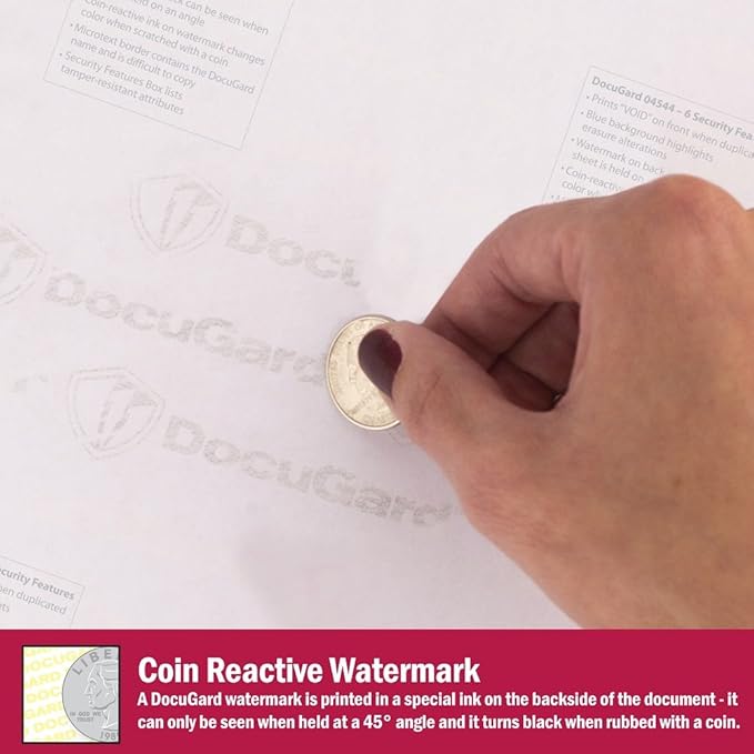 DocuGard Standard Medical Security Paper for Printing Prescriptions and Preventing Fraud, CMS Approved, 6 Security Features, Laser and Inkjet Safe, Blue/Canary 2-Part, 8.5 x 11, 24 lb., 250 Sets (04544)