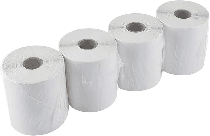 L LIKED 4"x 6" Direct Thermal Labels White Perforated Shipping Labels, 250 Labels per Roll, 4 Rolls - Compatible with Direct Thermal Printers