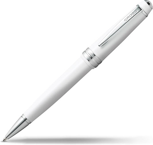 Cross Bailey Light Refillable Ballpoint Pen Presented in a Everyday Gift Box - Medium Point, Black Ink, Polished White