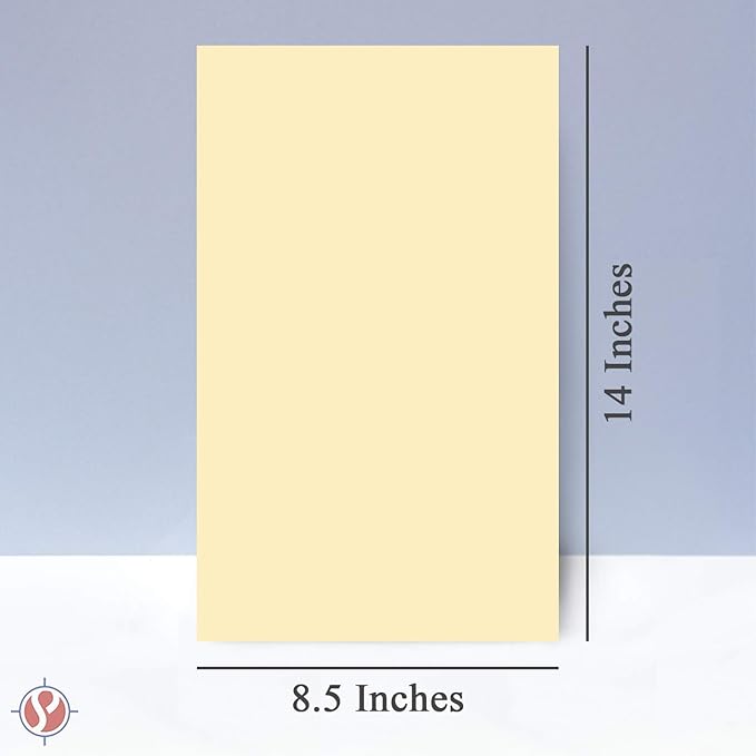 Ivory Pastel Color Paper – Great for Arts and Crafts and Stationery Printing – 8.5 x 14" (Menu/Legal Size) – 20lb Bond / 50lb Text / 75GSM – Copy, Writing and Printer Paper – 500 Sheets per Pack