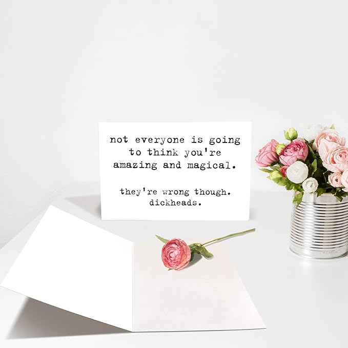 Funny Encouragement Card Gift for Women Men, Humor Support Card Gift for Him Her, Cute Sympathy Card Feel Better Gift for Friend Son daughter, Thinking of You Card For Friend