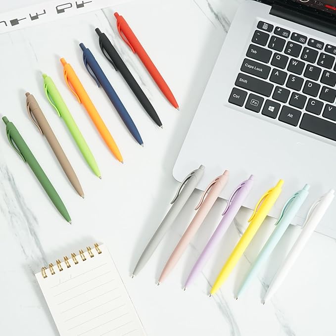 BallPoint Pens, 50 Pack (BLACK Ink),Bulk Pens, Green Barrel,Click Pens for Office Home and School, Retractable Ballpoint Pens, Medium Point, 1.00MM (Green)