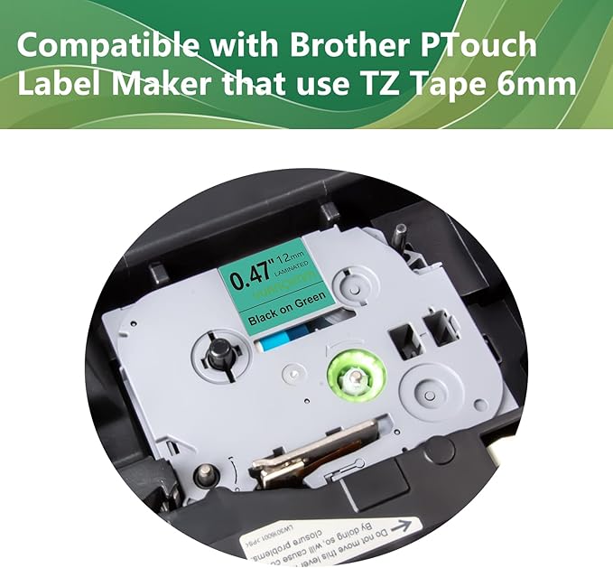 3-Pack TZe-731 Green TZe TZ Tape Compatible with Brother P Touch Label Maker Tape TZ-731 TZe731 TZ731 Label Tape 12mm 0.47 Laminated Black on Green for PTD210 PTD600 PTH110 PT1230 Cube