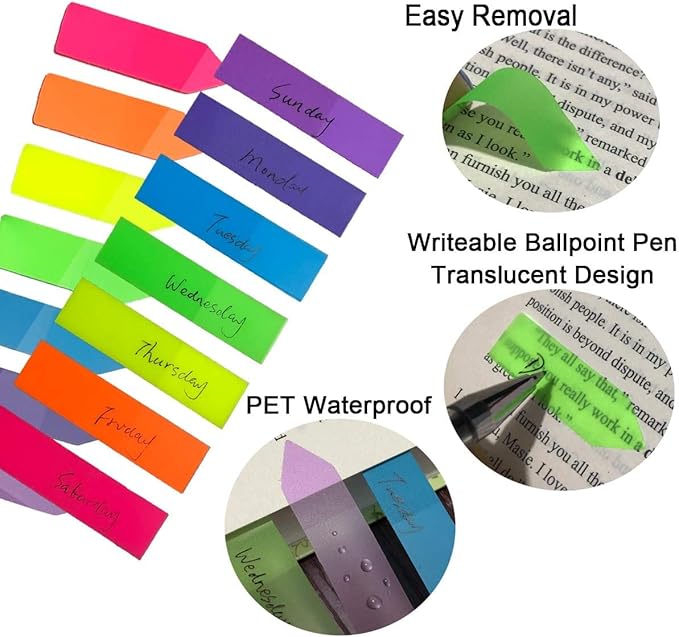 560PCS Page Markers Sticky Index Tabs Book Annotation Bookmark Notes Small Pop Up Index Flag Tabs, Post Tabs Flags Stickers