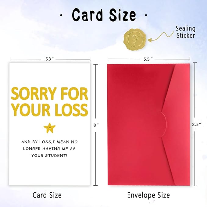Teacher Thank You card, No Longer Having Me As Your Student, Appreciation Card,Thank You Gifts Idea for Teacher Educator, Graduation or Back to School
