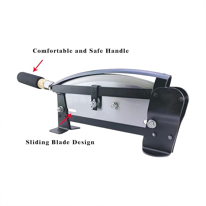 Fresh Flower Stem Cutter, Stainless-Steel Flower Cutters for Stems, Heavy Duty 14 Inch Blade with Safety Latch, Commercial Grade Table Mountable Cutting Machine for Florists, Farmer, Floral Shop Use