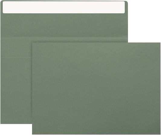 50 Packs A7 Envelopes,5x7 Envelopes,5x7 Envelopes for Invitations,Printable invitation envelope,Photos, postcards, greeting cards, mailings, Wedding Self-sealing Envelopes (Sage Green)