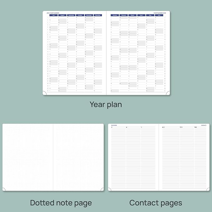 POPRUN Monthly Planner 2025-2026, 8.5'' x 11.25'', 13-Monthly Calendar (July 2025-July 2026) 15-Minute Hourly Appointment Book with Stair Tabs, Soft Cover, 100GSM Paper - Claret