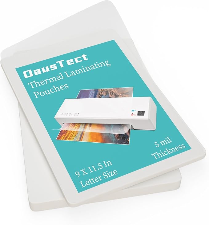 Thermal Laminating Pouches 5 mil, Clear 9 x 11.5 Inch Laminating Sheet Paper for Thermal Laminator, Holds 8.5 x 11 Inch Letter Size Sheets (1000 Pack)