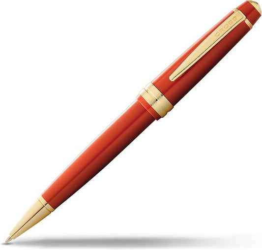 Cross Bailey Light Refillable Ballpoint Pen Presented in a Everyday Gift Box - Medium Point, Black Ink, Polished Amber