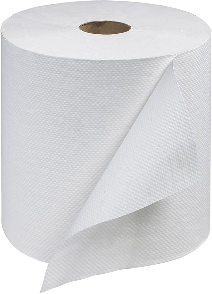 Tork Universal Hand Towel Roll White, Compatible with H21 Dispensers, 100% Recycled Fiber 6 Rolls x 800 Ft (RB8002)