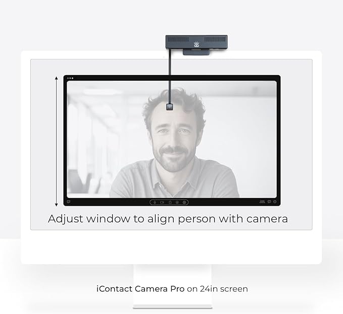Pro 4K HD Webcam with Eye Contact, Noise Cancelling Mic, Plug and Play USB for Mac & PC Zoom Certified, Works with Teams, Meet, Streaming, and Video Calls