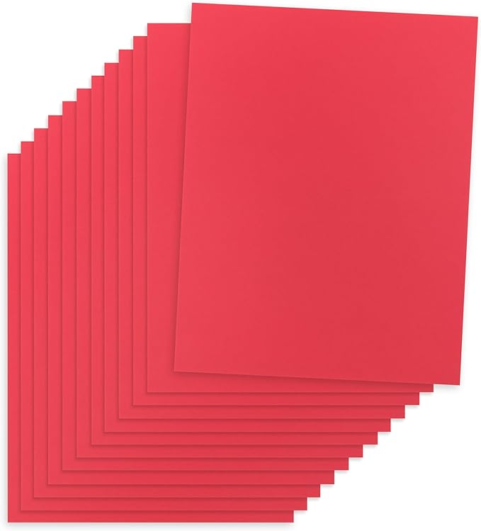 Hygloss Red Colored Paper - 24 lb, 89 GSM, Acid-Free, Fade-Resistant, 11x17-Inch Ledger Size Color Copy Paper, 90 Sheets