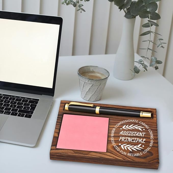 Assistant Principal Gifts, Assistant Principal Appreciation Gifts, Thank You Gifts for Assistant Principal, Inspirational Motivational Quote for Desk Self-Stick Note Pad Holders YB362