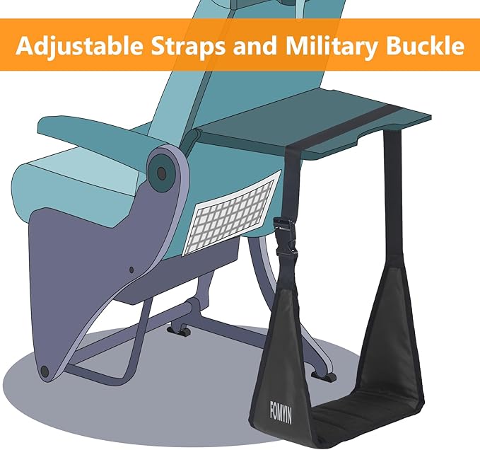 Airplane Footrest with No Feet Clashing Support Design, Portable Travel Foot Hammock to Relax Your Feet, Memory Foam Plane Foot Rest to Relieve Feet Soreness - Long Flights Essentials
