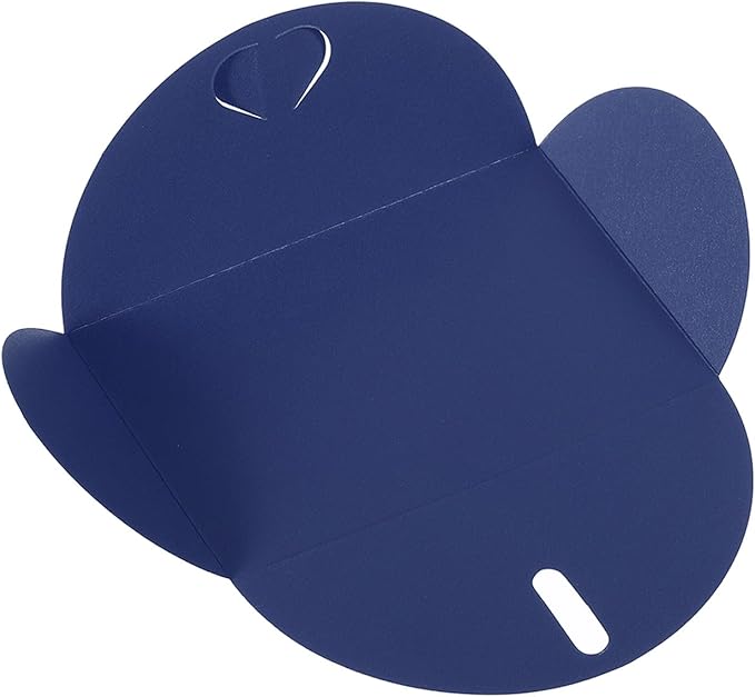 PATIKIL Gift Card Envelopes, 12 Pack Heart Shaped Clasp Small Gift Cards Holder Mini Envelope for Birthdays Weddings, Dark Blue