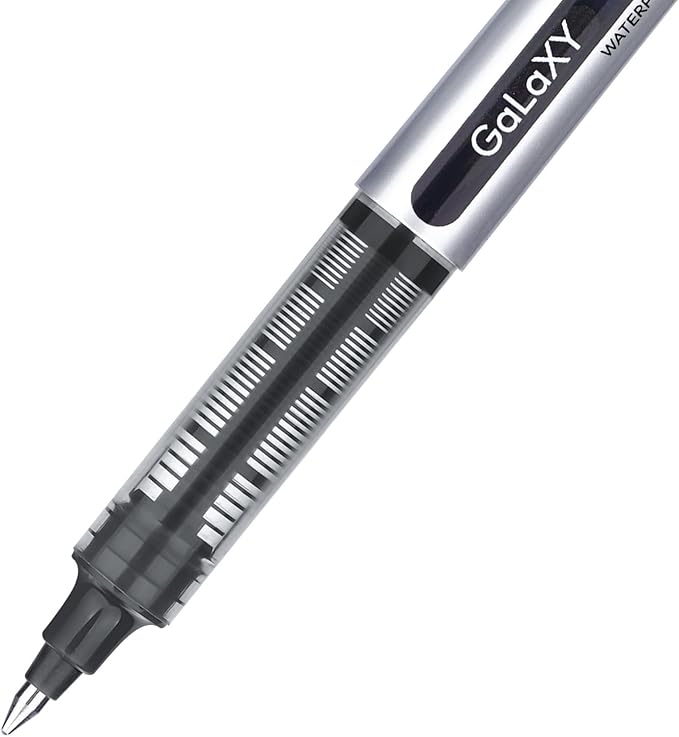 EYEYE Black Rollerball Pens 12 Pack 0.7mm Medium Point Fine Tip Pens Quick Dry Liquid Ink Pens Smooth Writing Pens for Journaling Note Taking Office School Supplies