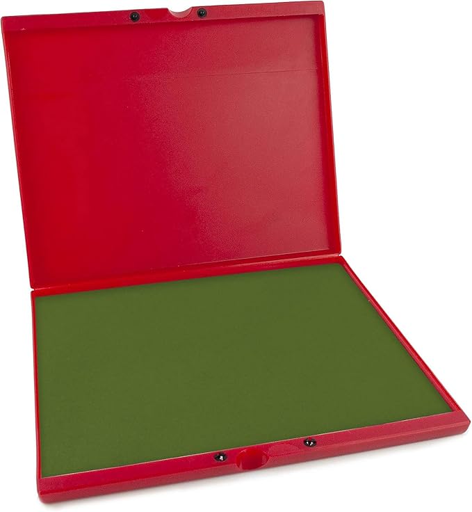 MaxMark Industrial Stamp Pad - Extra Large 9.25" x 12.25" Stamp Pad - Olive Green Ink