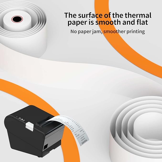 2 1/4''x 85' Thermal Receipt Paper, POS Thermal Paper, Cash Register Paper Rolls (300 Rolls)