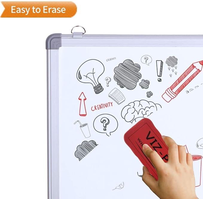 VIZ-PRO Magnetic White Board Eraser, 3 Colored Eraser, 3 Piece