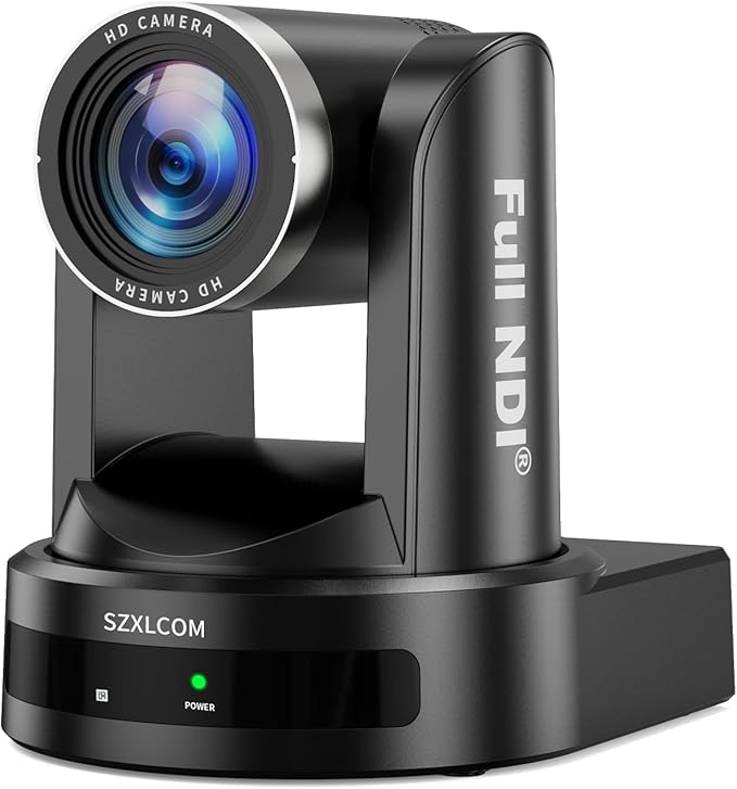 NDI Camera 20x Optical Zoom PTZ Camera with HDMI/SDI/USB3.0/POE IP HD 1080p60 for Live Streaming,Video Conferencing and Church Events, Compatible with vMix/Zoom/OBS(Full NDI Non-HX)