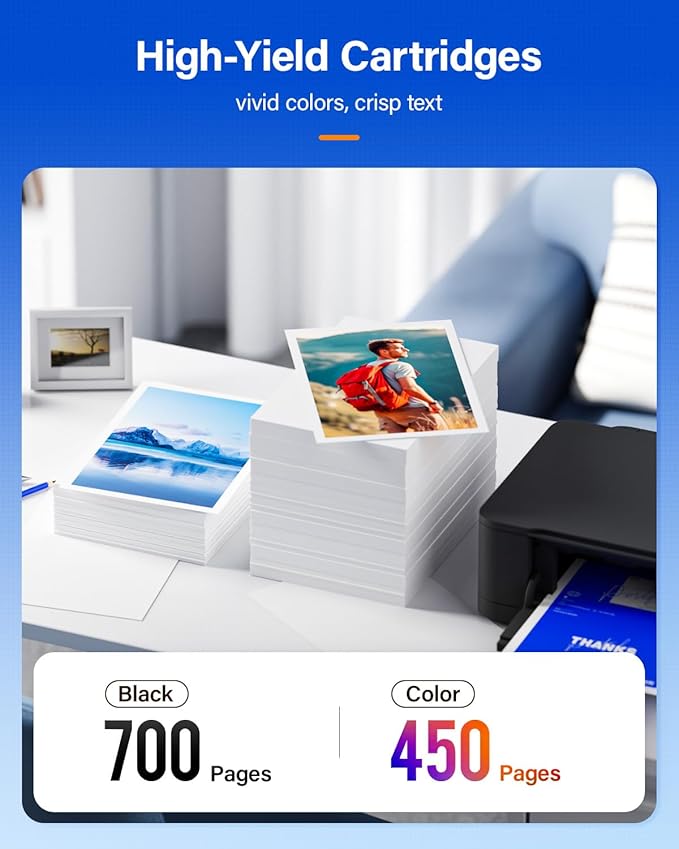 61XL Ink Cartridge High-Yield Combo Pack Replacement for HP 61XL 61 Ink DeskJet 1000 1010 1050 1510 1512 2050 2510 2540 3000 3050 3510 Envy 4500 5530 4502 OfficeJet 2620 4630 4635 Printer Black Color