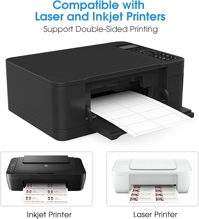MaxGear Business Card Printable Business Card, Compatible with Laser & Inkjet Printer, Double-Sided Printing, Heavyweight, Matte White Paper, Smooth Edge, 10 Cards/Sheet, 2000 Cards, 3.5" x 2"（8871