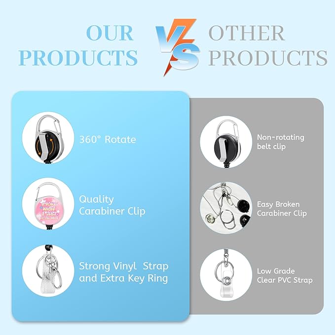 Lanyards for Id Badges, Cute Funny Badge Holder with Retractable Reel Clip, Work Name Tags Keychain Lanyard ID Card Protector Cover Case for Women Teacher Nurse Nursing Doctor Office
